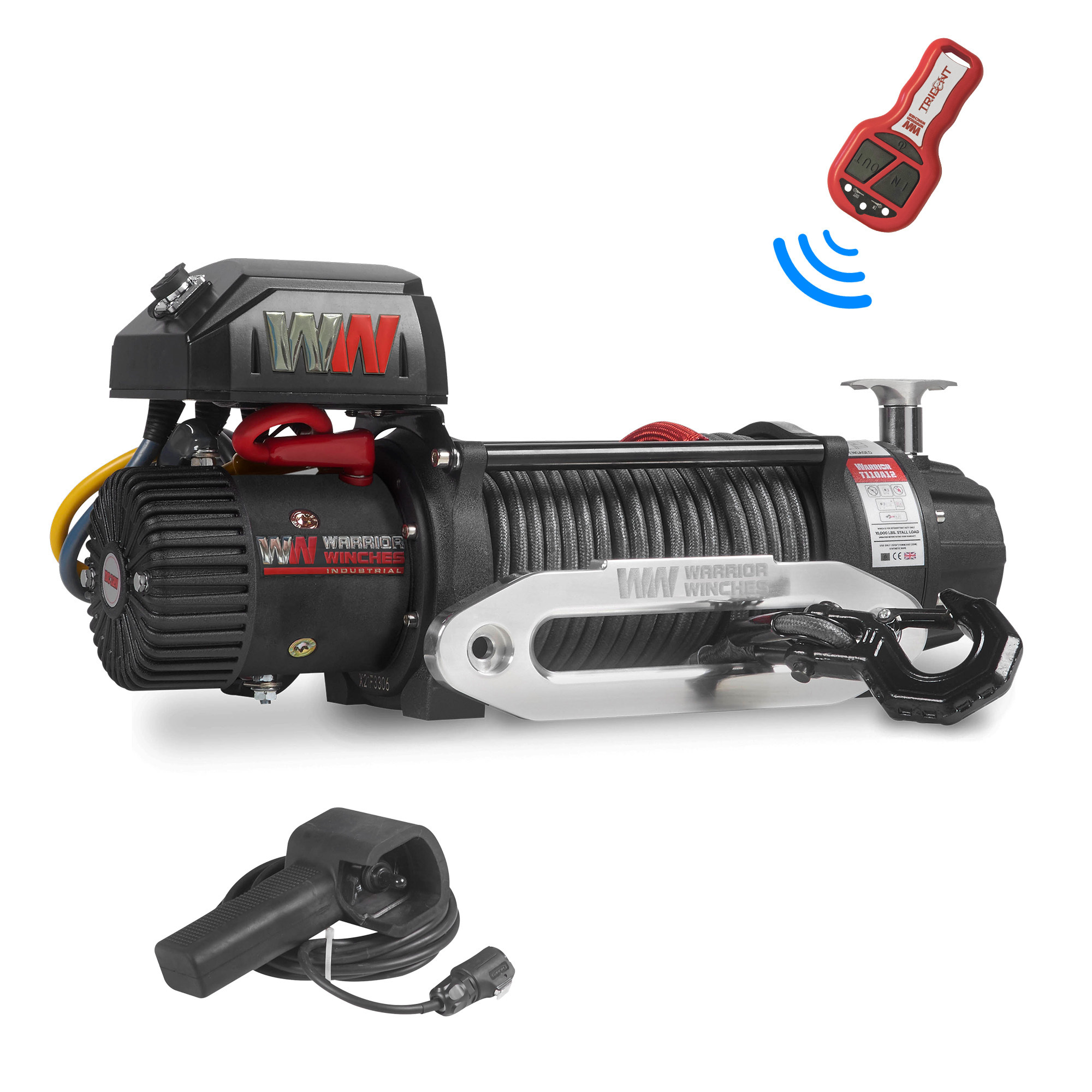 Warrior Winches T1000 14,500lb Severe Duty 12v Electric Winch - Synthetic Rope